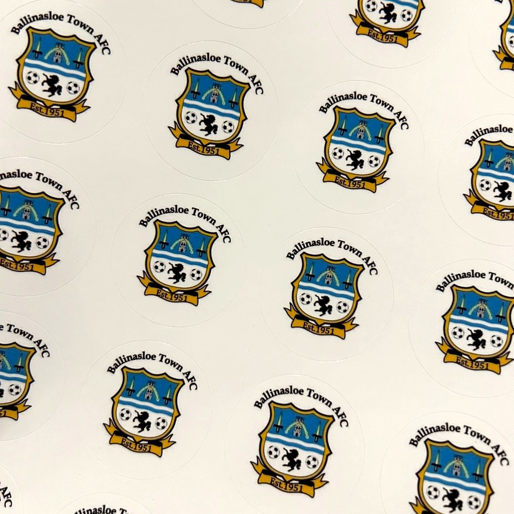 Ballinasloe Town AFC crest sticker sheet