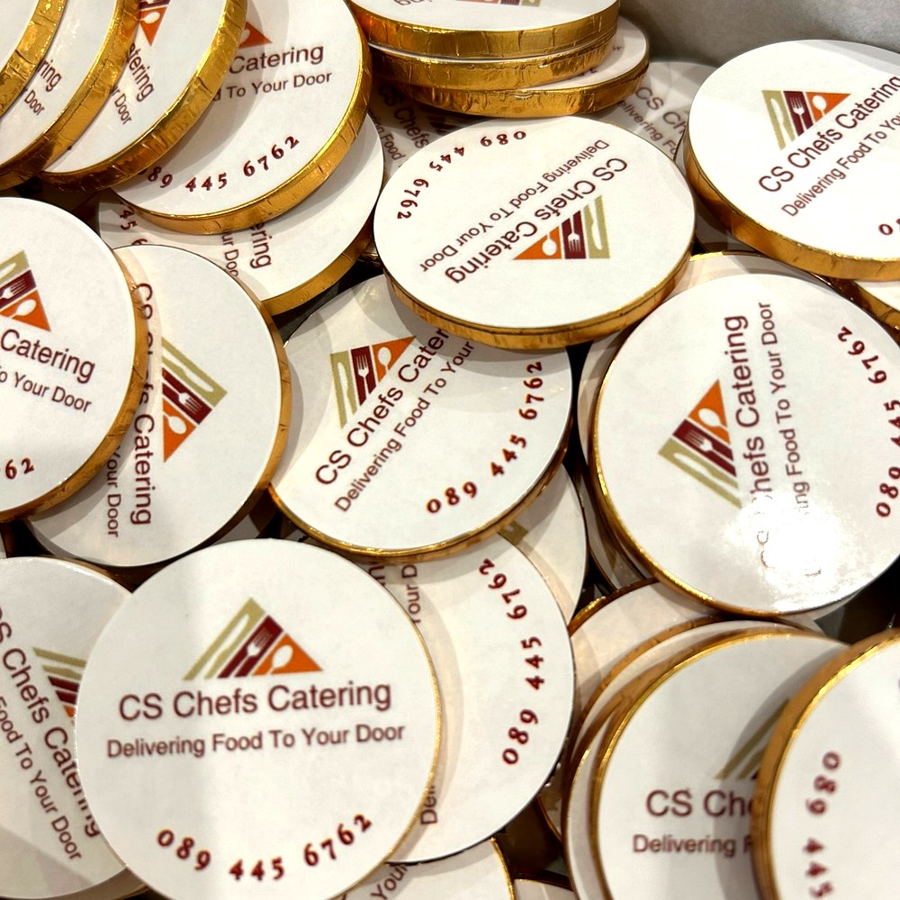 CS Chefs Catering branded chocolate coins